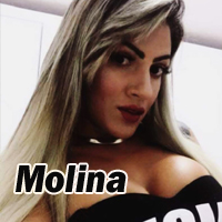 dançarina, modelo e tequileira Molina para festas de 18 anos masculinos.